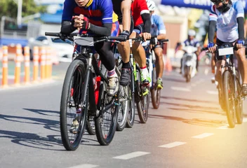 Photo sur Plexiglas Vélo cyclists during the bicycle competition. selective focus 