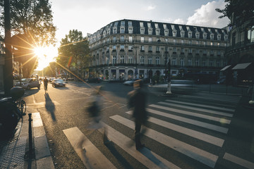 Naklejka na ściany i meble Evening light in the Streets - Paris