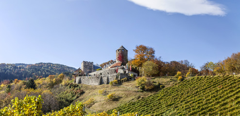 Castle Deutschlandsberg on western Styria vine route in Austria