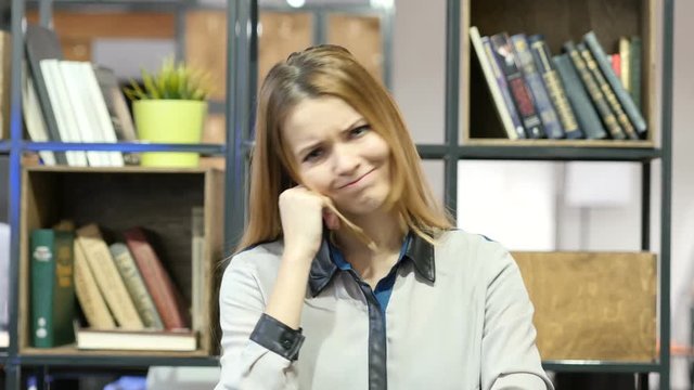 Loss, Woman Reacting To Failure, Stress, Indoor Office