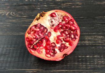 Half of pomegranate