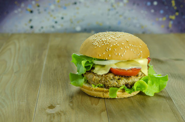 fresh tasty burger