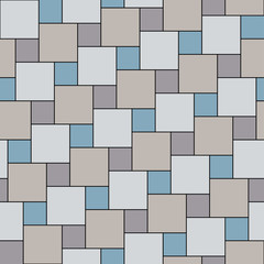 Vector pastel grey tiles seamless pattern, square grid textile print, abstract texture for fashion design