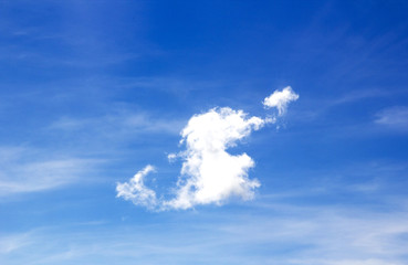 Naklejka na ściany i meble bblue sky with clouds closeup