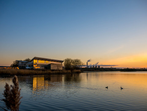 Attenborough Nature Centre at Sunset