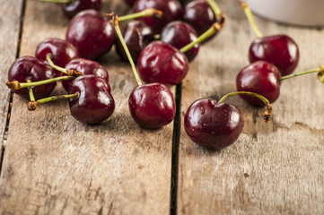 Cherry basket / cherry tree branch/ fresh cherries/ sweet cherries