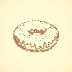 Donut. Vector drawing