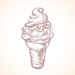 Ice cream. Vector drawing