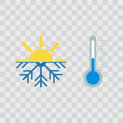 snowflake with sun