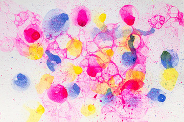 bubbles art abstract background , kids art abstract background.
