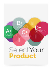 Business layout - select your product with sample options