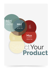Business layout - select your product with sample options
