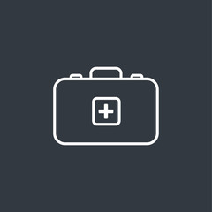 First aid kit flat icon. Health care 