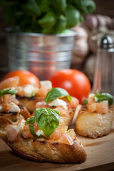 Appetizer bruschetta.