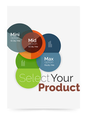 Business flyer circle abstract background