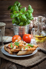 Appetizer bruschetta.