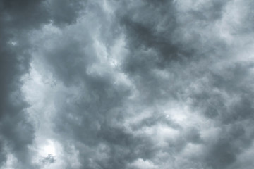 Dark sky and storm clouds