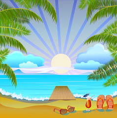 Obraz premium Summer vacation and travel design