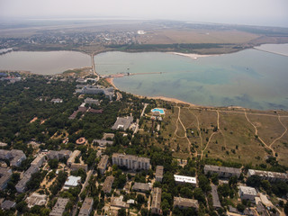 Aerial view on the salty firth.