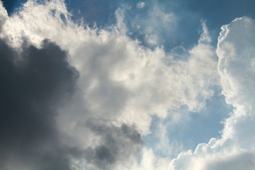 Blue sky with cloud and before rain
