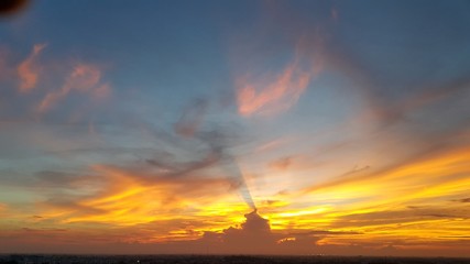 Magnificent Sun light in the morning. 