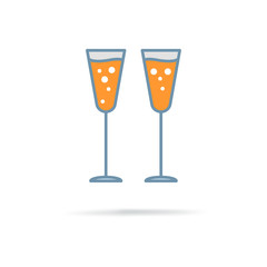 glasses of champagne 