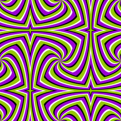 Green and violet background (optical illusion of movement). Seamless pattern.