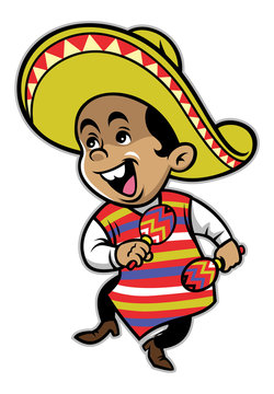 Mexican boy mascot