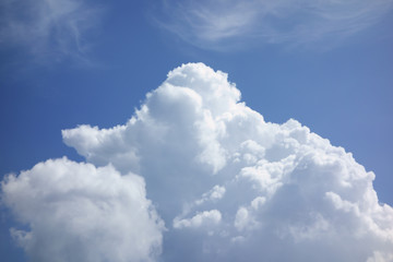 Naklejka na ściany i meble the white clouds floating on a background of blue sky