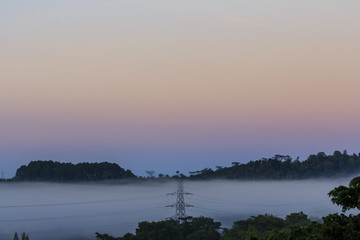 The mist between valley.