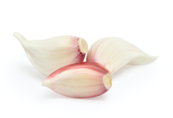 Fresh garlic isolated on white background