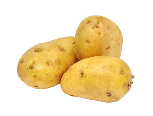 Potatoes isolated on white background