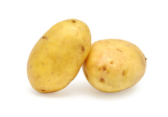 Potatoes isolated on white background