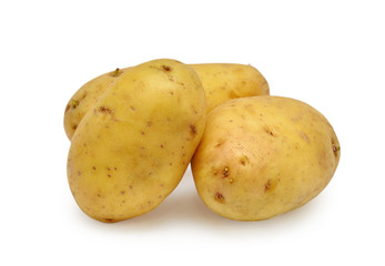 Potatoes isolated on white background