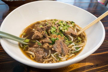 Noodles with Beef Stew Soup