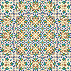 Seamless color pattern, Arabic style. The swatch is included in vector file.