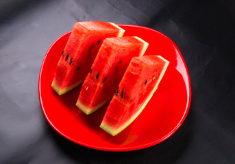 Fresh sliced watermelon
