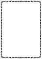 Black rectangular frame. Geometric pattern. A4 page size.