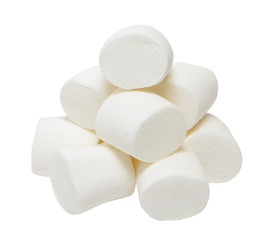 Marshmallows isolated on white background