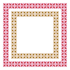 Square ornate color frames. Pattern brushes are included in vector file. 