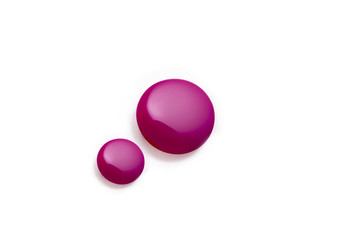 shiny red nail polish spill