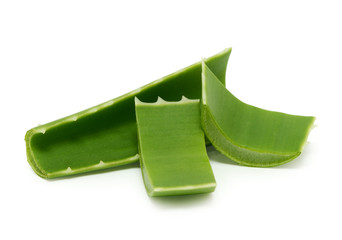 Aloe vera leaves isolated on white background