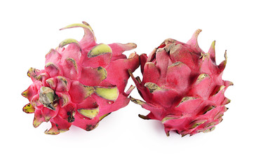 Dragon fruit or pitaya isolated on white background