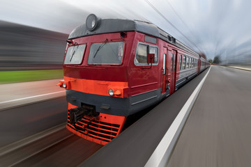 Russian Railways old electric train