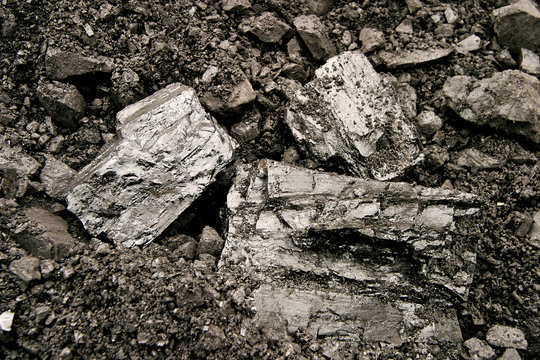 pile of coal in stock