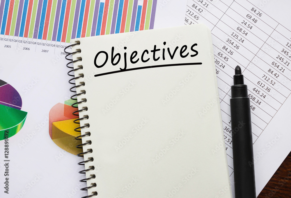 Poster notebook with toolls and notes about objectives