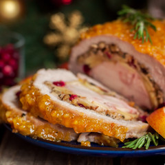 Pork Loin Stuffed with Chicken Breast