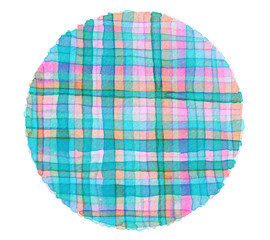 Abstract acrylic and watercolor circle painted background.