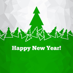Fototapeta na wymiar Christmas green background. Vector illustration. Happy new year