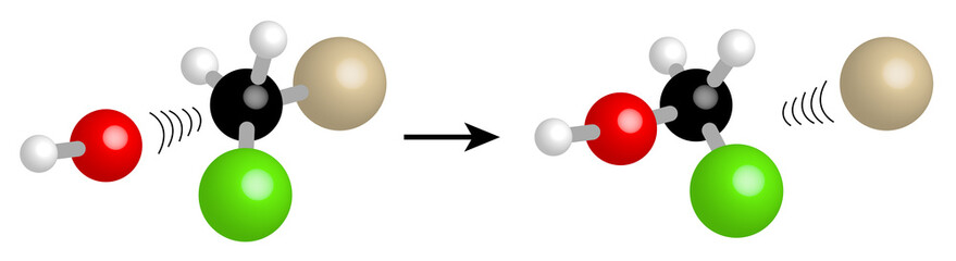 nucleophile Reaktion in der organischen Chemie